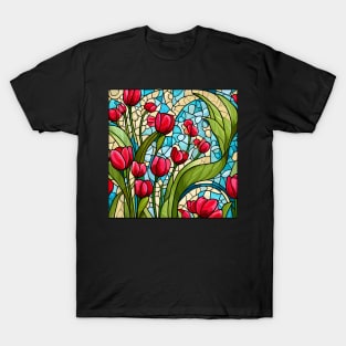 Tulip Stained Glass Art T-Shirt